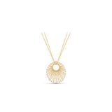 HARAKH 18 Karat Yellow Gold Colorless Sunlight Pendant Necklace