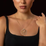 HARAKH 18 Karat Yellow Gold Colorless Sunlight Pendant Necklace