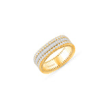 HARAKH 18 Kt Gold Colorless Diamond Contemporary Baguette Ring