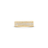 HARAKH 18 Kt Gold Colorless Diamond Contemporary Baguette Ring