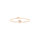 HARAKH 18Kt Rose Gold Natural Colorless Diamond Sunlight Rondell Bracelet