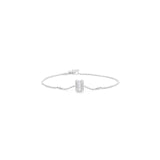 HARAKH 18Kt White Gold Natural Colorless Diamond Sunlight Rondell Bracelet