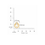 HARAKH 18Kt Yellow Gold Natural Colorless Diamond Sunlight Door Knocker Earring