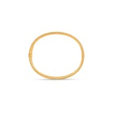 HARAKH 18Kt Yellow Gold Natural Colorless Diamond Sunlight Gold Bead And Baguette Eternity Bangle