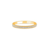 HARAKH 18KT Yellow Gold Colorless Diamond Sunlight Gold Bead Eternity Bangle