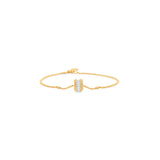 HARAKH 18Kt Yellow Gold Natural Colorless Diamond Sunlight Rondell Bracelet
