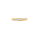 HARAKH 18Kt Yellow Gold Natural Colorless Diamond Sunlight Twilight Spiral Diamond Ring