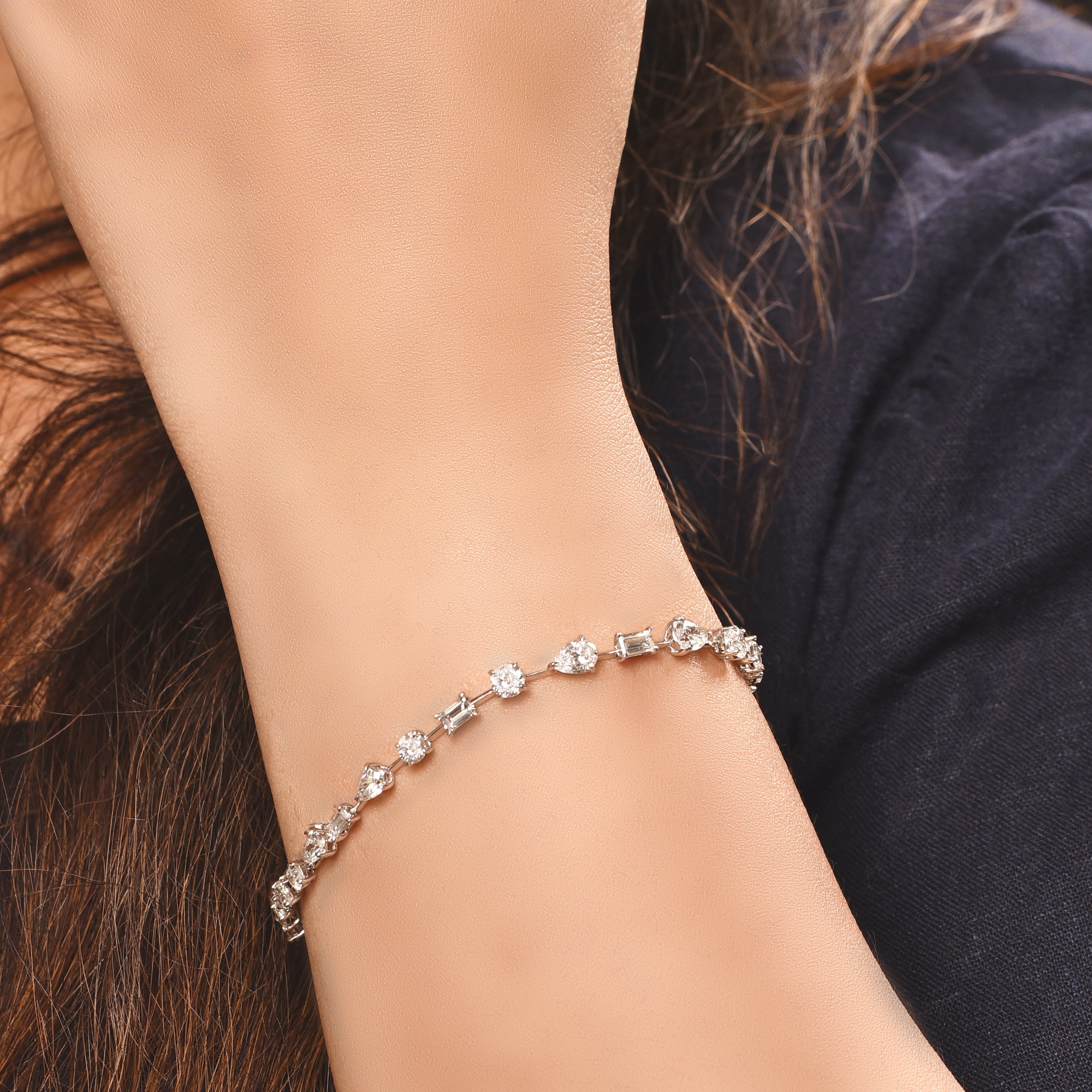 Infinity JOY Mixed Shape Diamond Bracelet | GIA Report