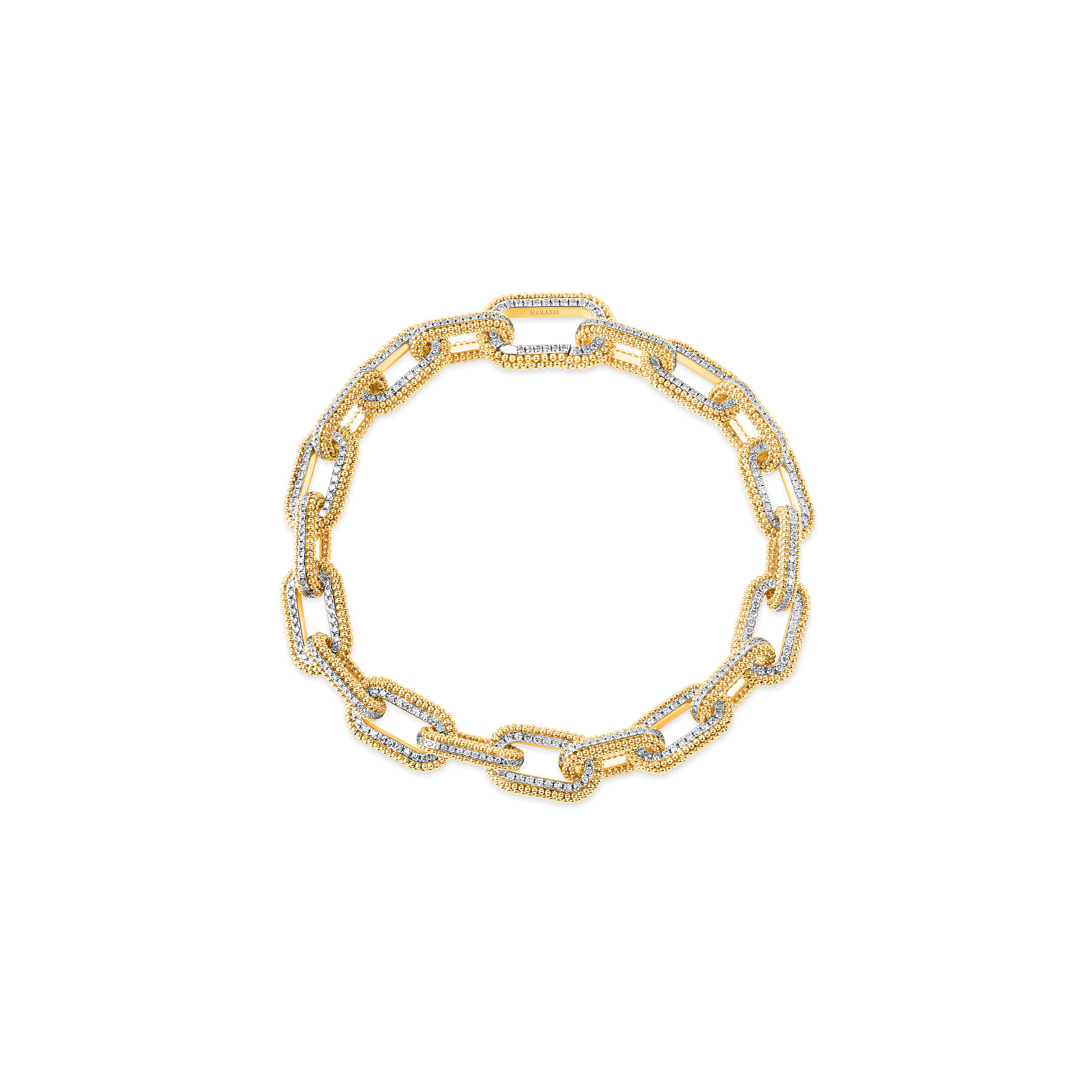 HARAKH Sunlight Intertwined Link Bracelet – All Diamond