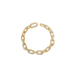 HARAKH 18 Kt Gold Colorless Diamond Classic Paper Clip Bracelet