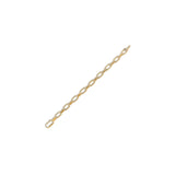 HARAKH 18 Kt Gold Colorless Diamond Classic Paper Clip Bracelet