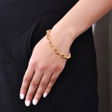 HARAKH Sunlight Colorless Diamond Intertwined Link Bracelet – All Gold