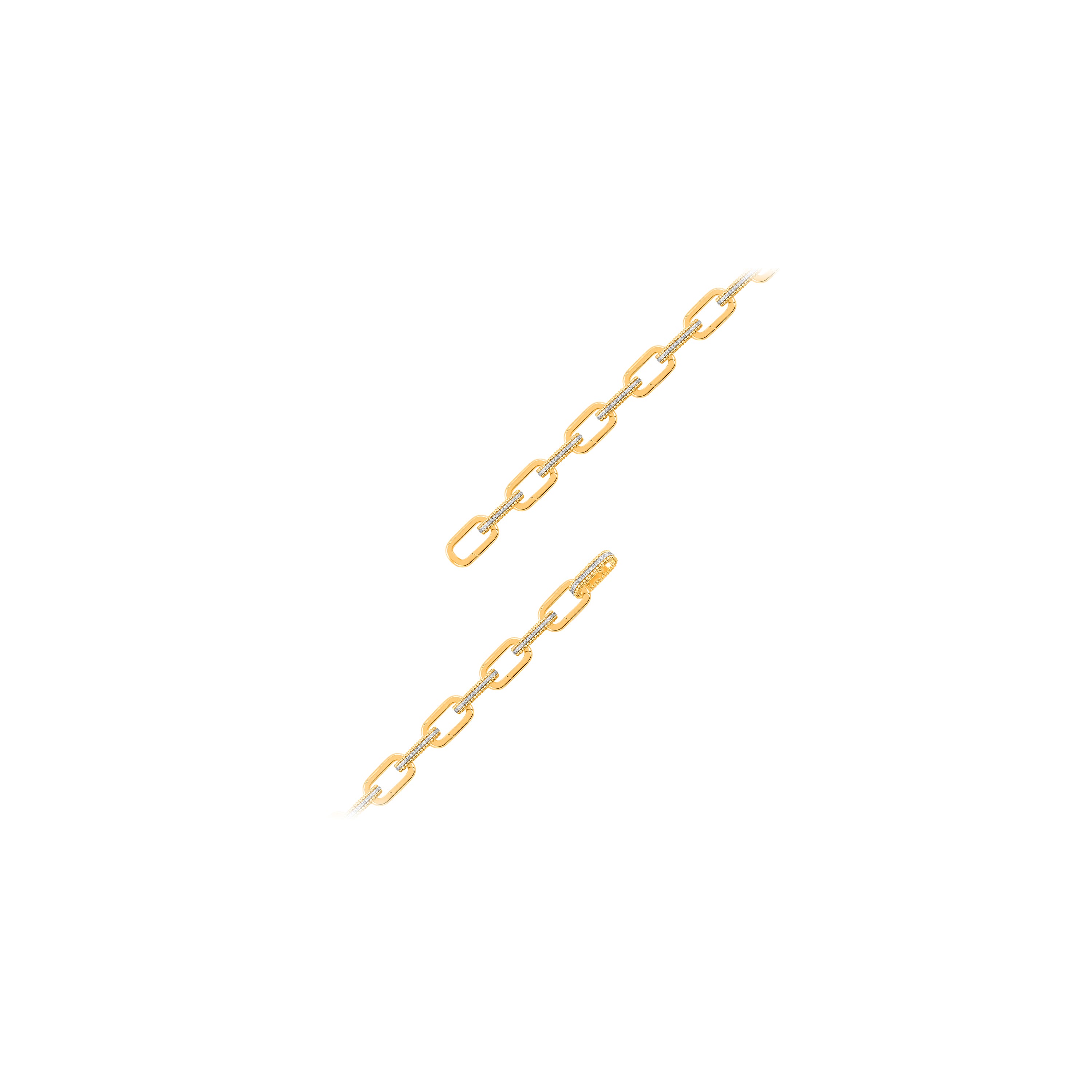 HARAKH Sunlight Intertwined Duo Clip-On Link Bracelet