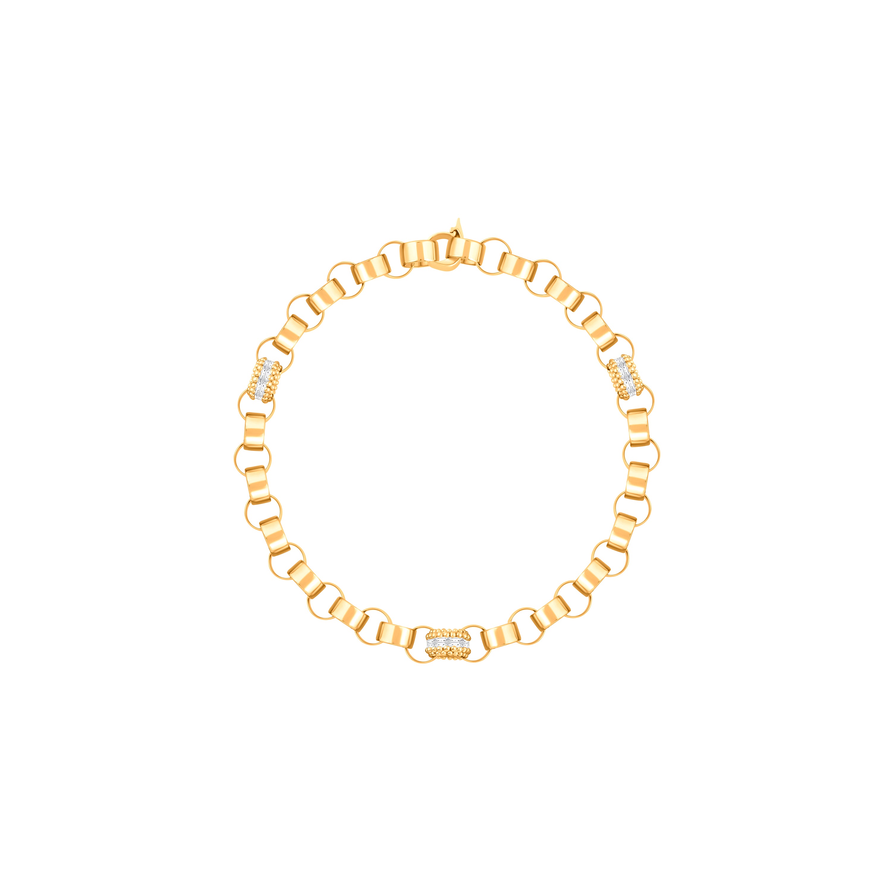 HARAKH Multi-Charm Rondell Custom-Cut Baguette Diamond Bracelet