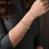 HARAKH Sunlight Rondell Colorless Diamond Eternity Bangle – Brilliant Cut with Auric Spheres