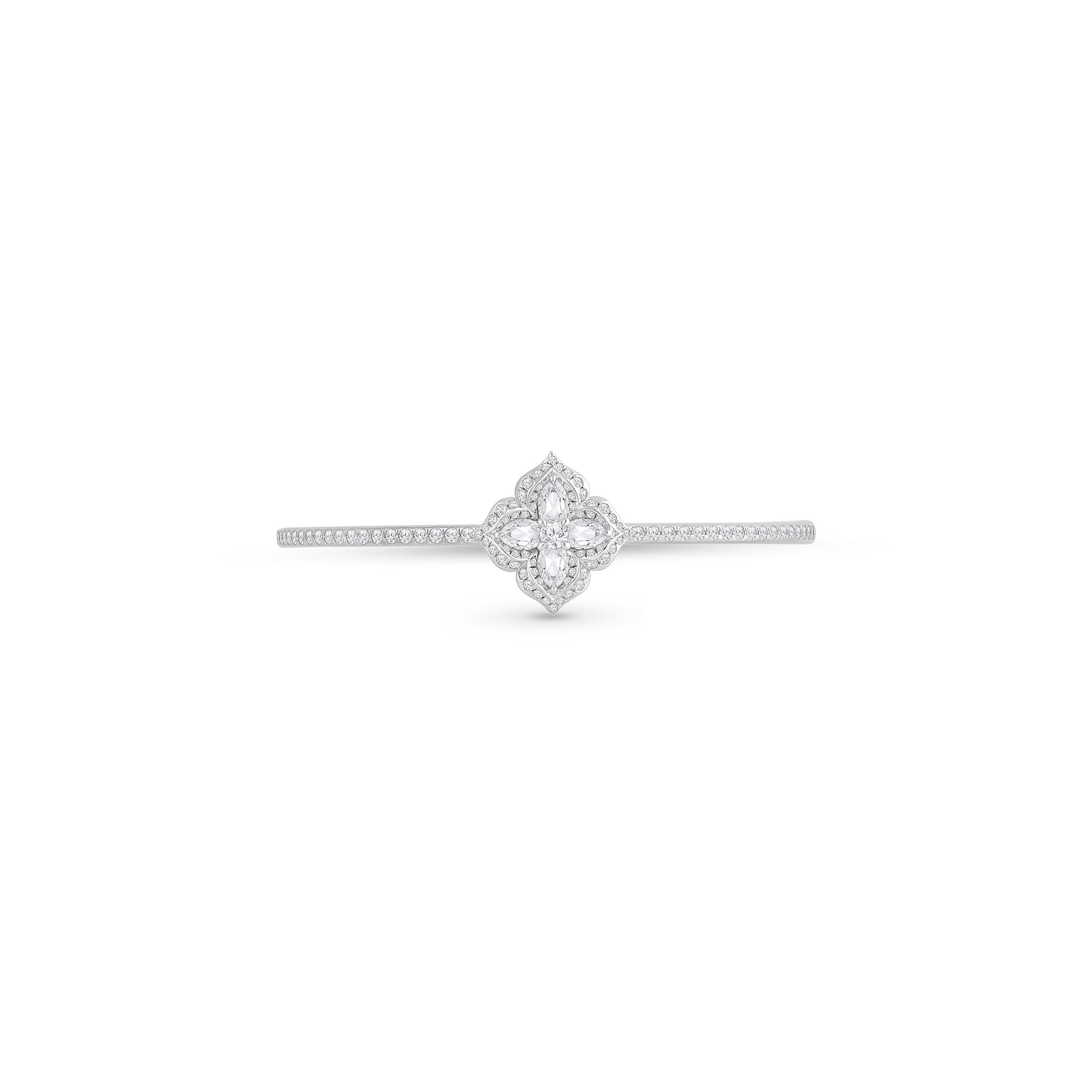 HARAKH Mandala Dome Motif Colorless Diamond Bangle Bracelet | GIA Jewelry Report