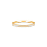 HARAKH 18 Karat Gold Baguette Colorless Diamond Half Eternity Sunlight Bangle