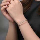 HARAKH Sunlight Half-Eternity Bangle – Baguette & Round Colorless Diamond Bezel | GIA Jewelry Report