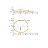 HARAKH 18 Karat Gold Baguette Colorless Diamond Half Eternity Sunlight Bangle