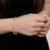 HARAKH Sunlight Auric Hemisphere Eternity Colorless Diamond Bangle