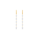 HARAKH Mandala Floating Rosecut Colorless Diamond Earrings