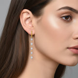 HARAKH Mandala Floating Rosecut Colorless Diamond Earrings