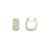 HARAKH Mandala Motif Colorless Diamond  Huggie Earrings | GIA Jewelry Report