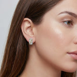 HARAKH Mandala Motif Colorless Diamond  Huggie Earrings | GIA Jewelry Report