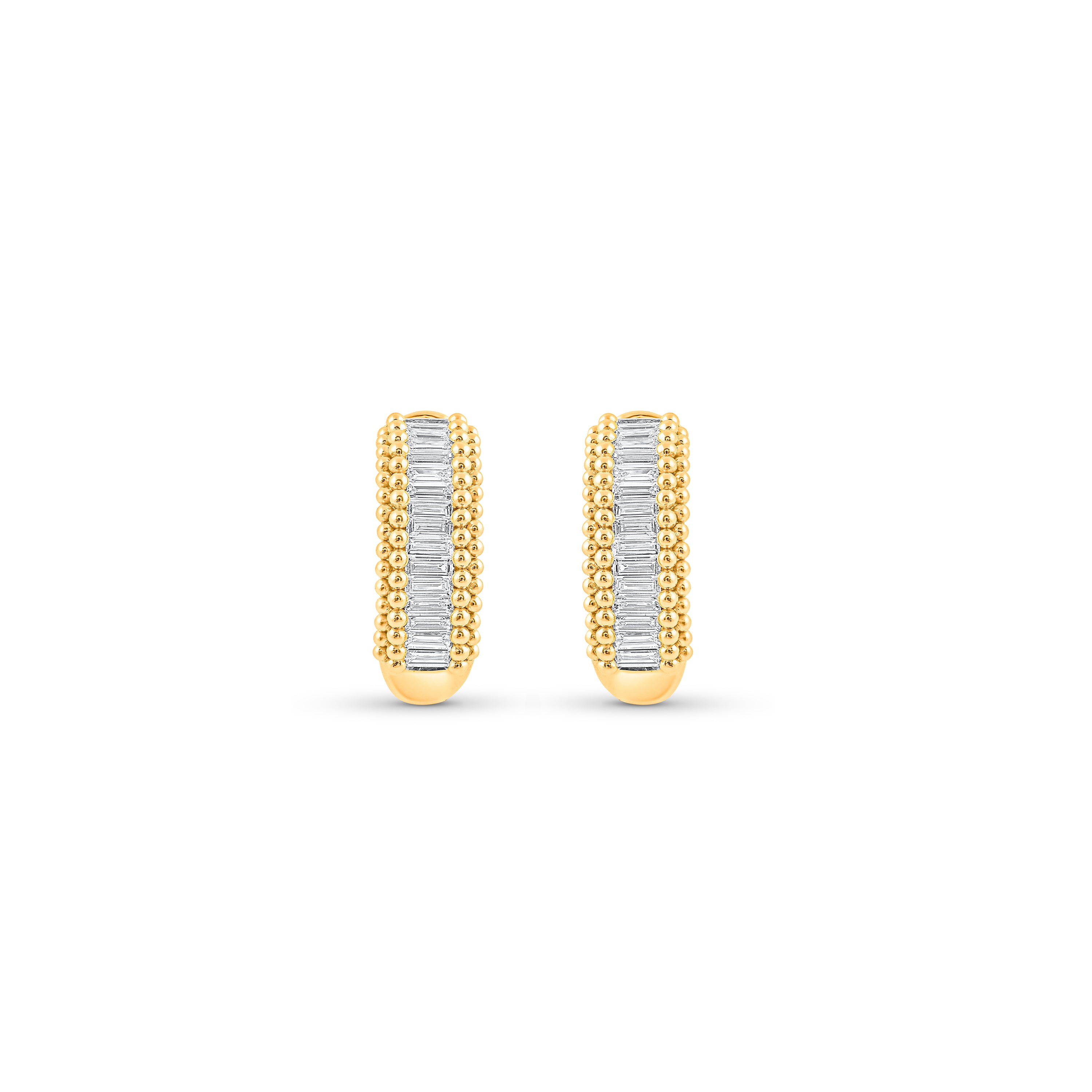 HARAKH Sunlight Semi-Rondell Diamond Classic Huggies