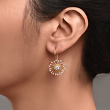 HARAKH Sunlight Sunbeam Diamond Wire Earrings