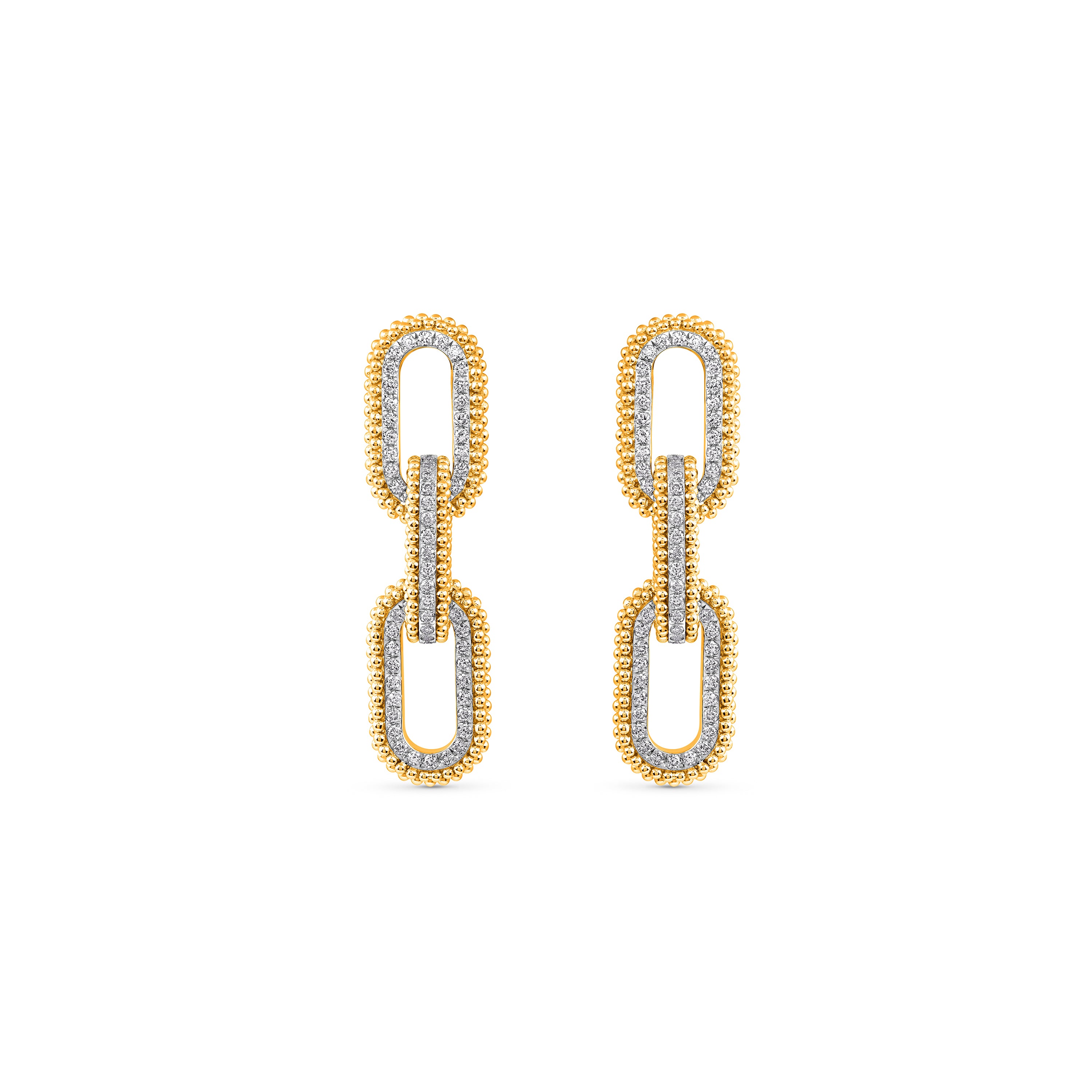 HARAKH 18 Karat Gold Colorless Diamond Paper Clip Earrings
