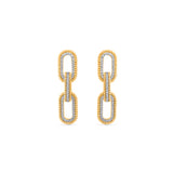 HARAKH 18 Karat Gold Colorless Diamond Paper Clip Earrings