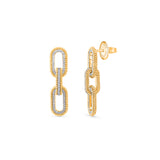 HARAKH 18 Karat Gold Colorless Diamond Paper Clip Earrings