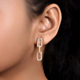 HARAKH 18 Karat Gold Colorless Diamond Paper Clip Earrings