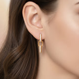 HARAKH Sunlight Colorless Diamond Intertwined Duo Link Earrings