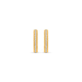 HARAKH 18 Karat Yellow Gold Coloress Diamond Contemporary Hoop Earrings