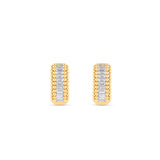HARAKH 18 Karat Gold Colorless Diamond Hoop Sunlight Earrings