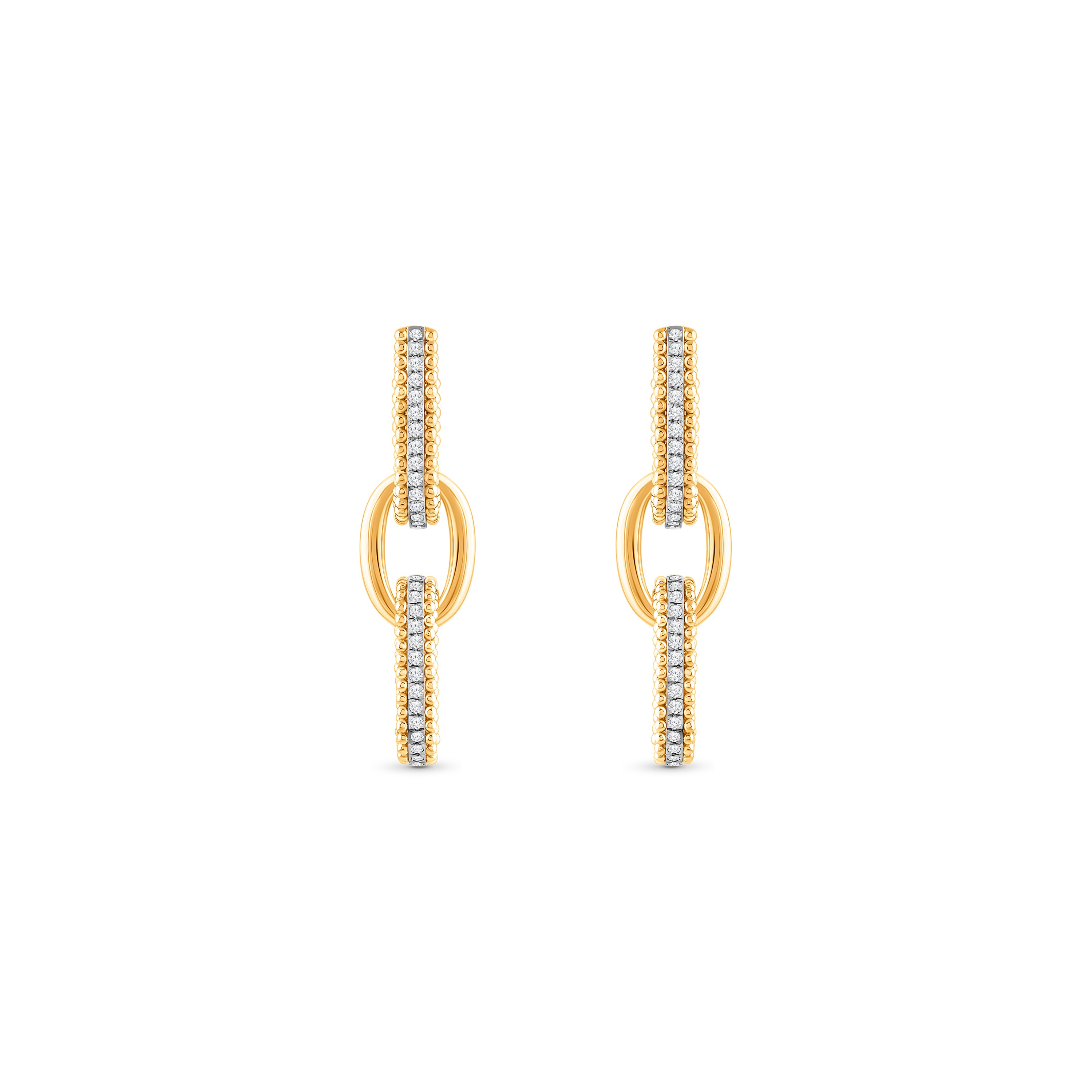 HARAKH 18 Karat Gold Colorless Diamond Hoop Earrings