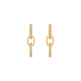 HARAKH 18 Karat Gold Colorless Diamond Hoop Earrings