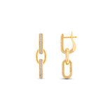 HARAKH 18 Karat Gold Colorless Diamond Hoop Earrings