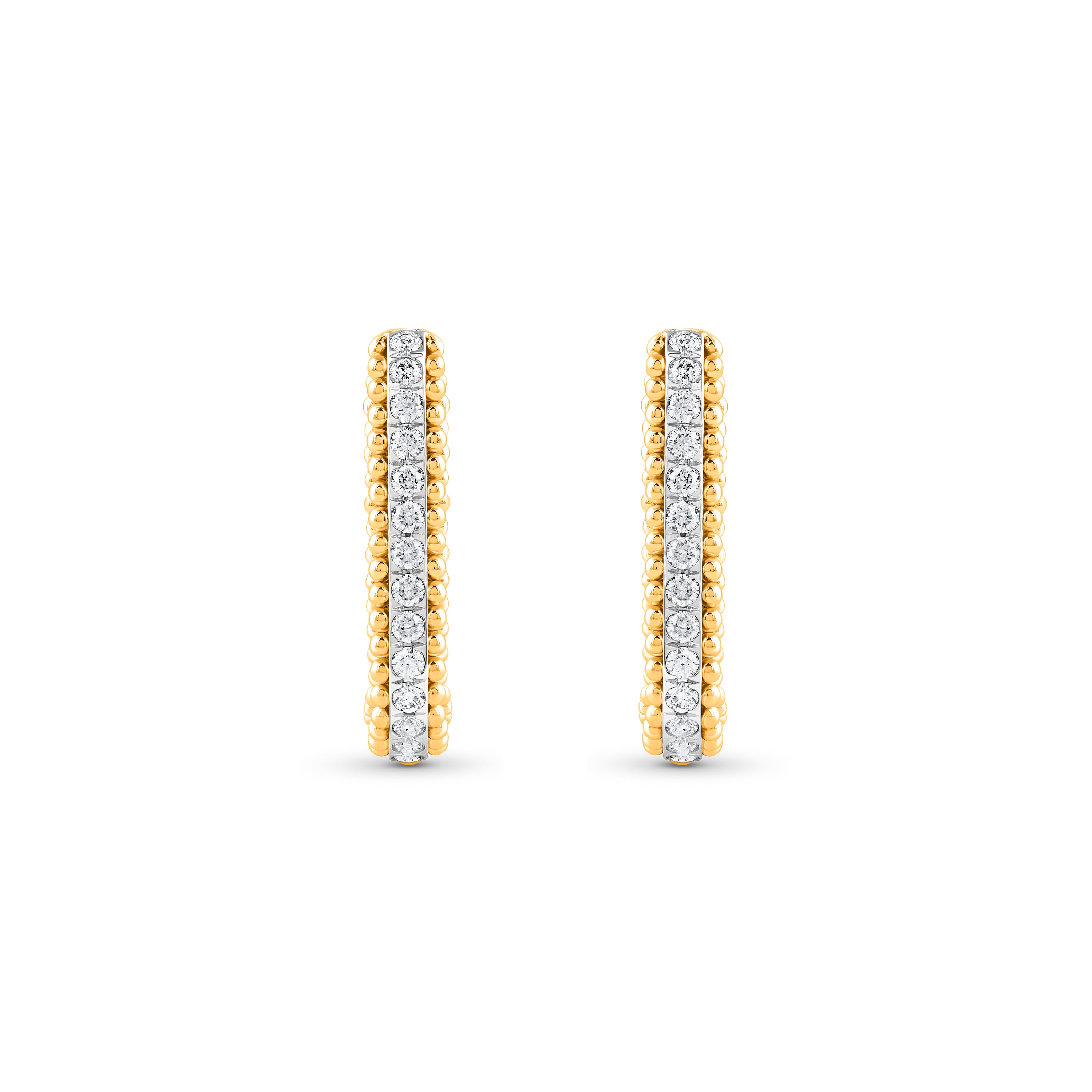 HARAKH 18 Karat Gold Colorless Diamond Sunlight Hoop Earrings