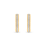 HARAKH 18 Karat Gold Colorless Diamond Sunlight Hoop Earrings