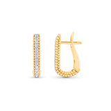 HARAKH 18 Karat Gold Colorless Diamond Sunlight Hoop Earrings