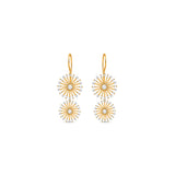 HARAKH 18 Karat Gold Colorless Diamond Sunlight Hoop Earrings
