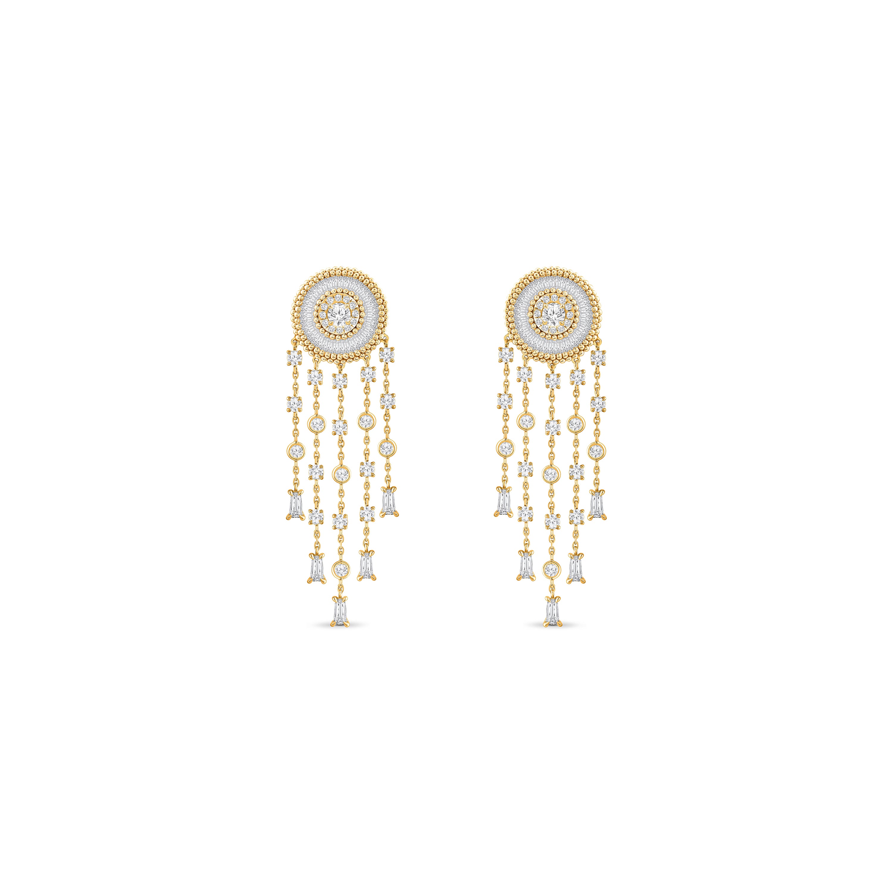 HARAKH 18 Karat Gold Colorless Dreamcatcher Sunlight Earrings