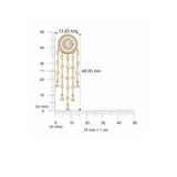 HARAKH 18 Karat Gold Colorless Dreamcatcher Sunlight Earrings