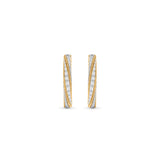 HARAKH 18 Karat Gold Colorless Diamond Sunlight Hoop Earrings