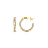 HARAKH 18 Karat Gold Colorless Diamond Sunlight Hoop Earrings