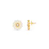 HARAKH 18 Karat Gold Colorless Diamond Sunlight Earrings
