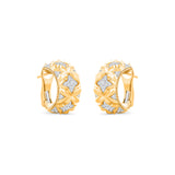 HARAKH Mandala Sculpture Colorless Diamonds Huggie Earrings | GIA Jewelry Report